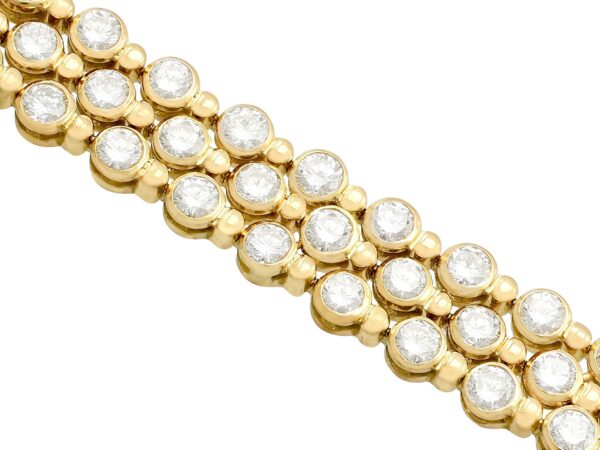 French yellow gold diamond bracelet