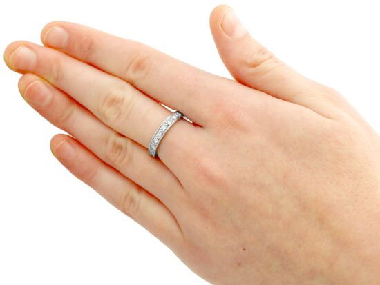 wearing 1940s Diamond Full Eternity Ring