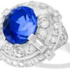 white gold sapphire cocktail ring