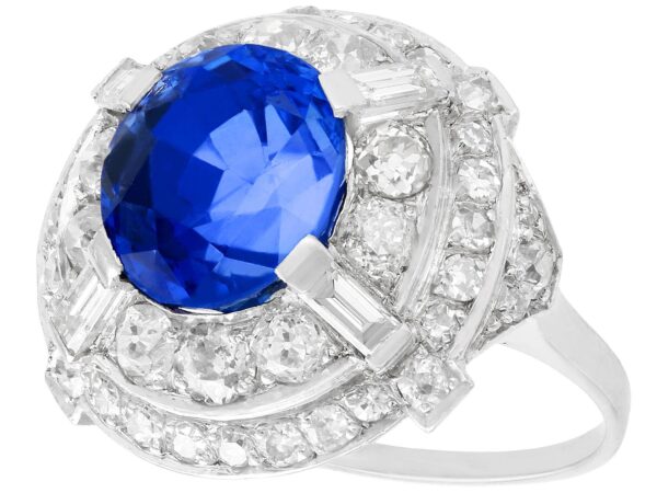 white gold sapphire cocktail ring