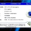 white gold sapphire cocktail ring certificate