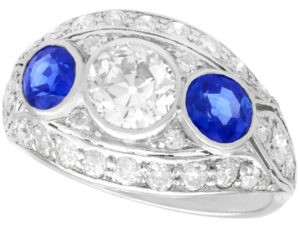 1930's sapphire and diamond cocktail ring