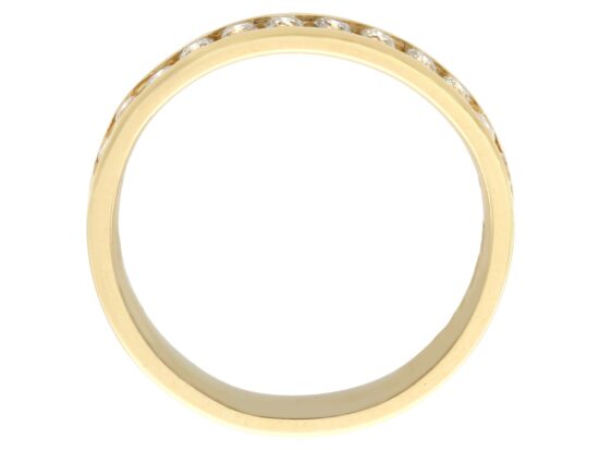 Vintage Gold half Eternity Diamond Ring