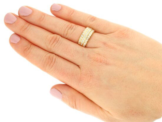 wearing Vintage 18ct Yellow Gold Diamond Ring