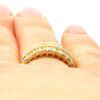 Vintage 18ct Yellow Gold Diamond Ring on finger