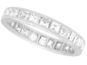 princess and baguette cut eternity ring