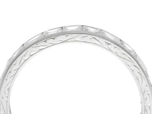 princess and baguette cut eternity ring