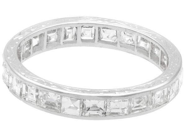 princess and baguette cut eternity ring