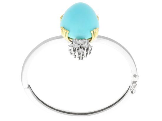 Turquoise Diamond Setting Detail