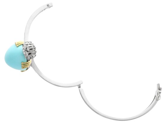 Turquoise Bangle Clasp Open