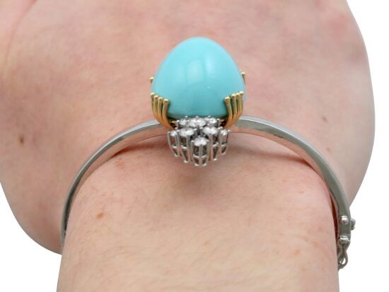 Turquoise Bracelet Worn Close-Up