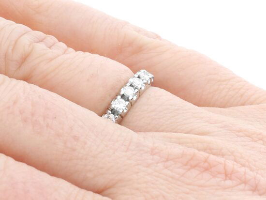 1960s Full Eternity Ring on hand