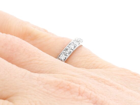 diamond 1960s Full Eternity Ring wearing