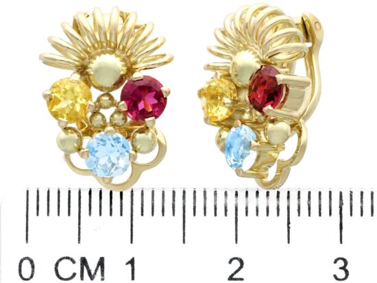 Gemstone Earrings Pair Size Measurement