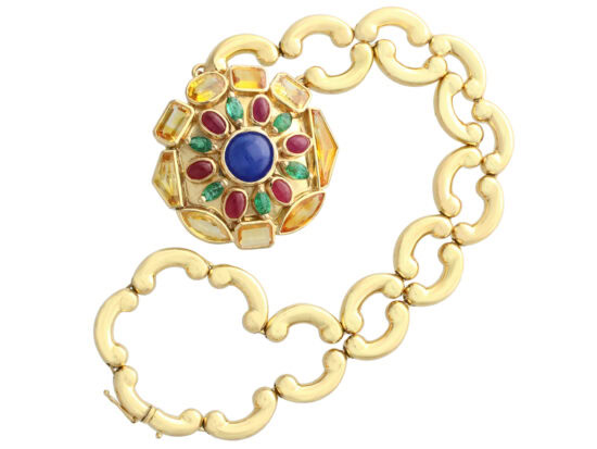 Sapphire Emerald Ruby Necklace