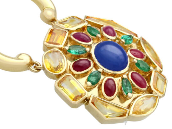 Gemstone Necklace Close Up