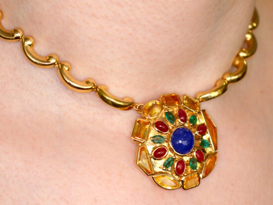 Necklace Worn On Neck Close Up
