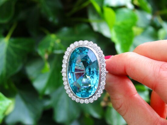 Vintage Aquamarine Ring outside