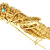 antique gold grasshopper brooch