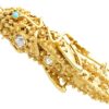 antique gold grasshopper brooch with turquoise and diamonds