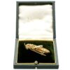 antique gold grasshopper brooch in box
