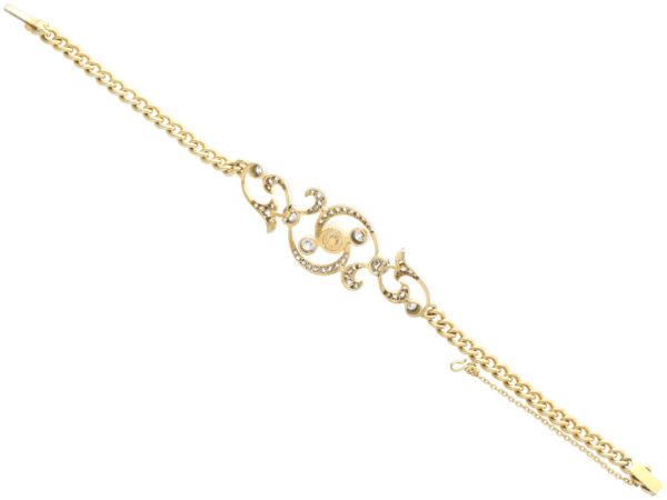 Pearl Diamond Bracelet Reverse View