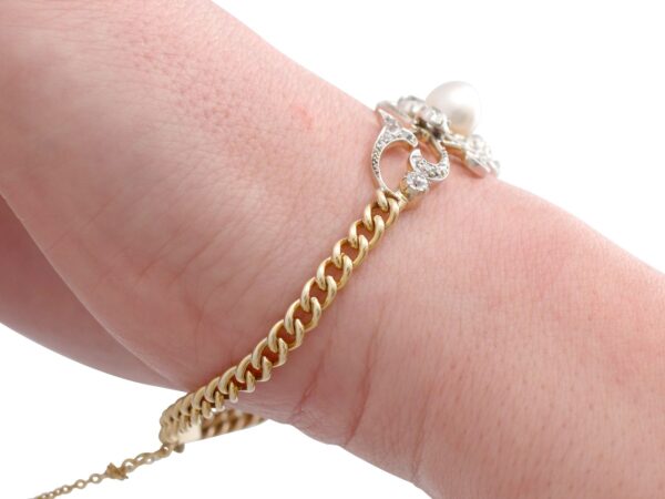 Victorian Pearl Diamond Wearing Shot