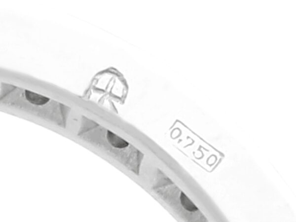 18ct White Gold diamond Eternity Ring hallmarks