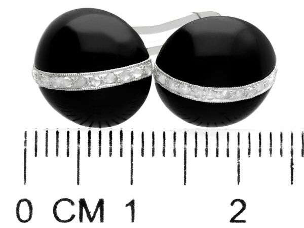 antique onyx diamond cufflinks size