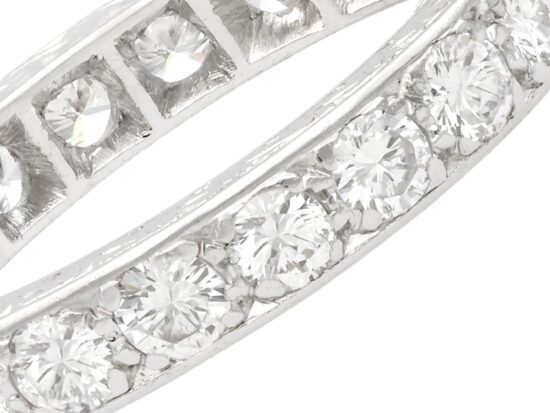 1930s 1.92ct Diamond Eternity Ring close up
