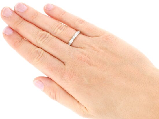 1930s 1.92ct Diamond Eternity Ring wearing