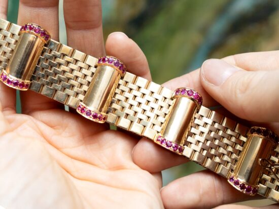 ruby and gold bracelet