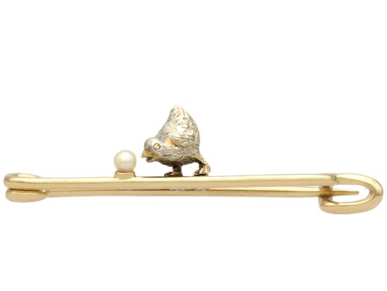 Antique Chick Bar Brooch
