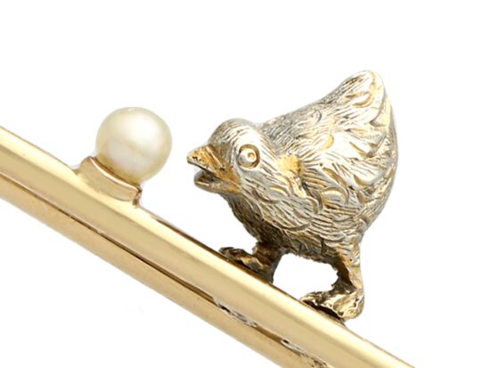 Antique Chick Bar Brooch