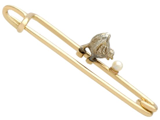Antique Chick Bar Brooch