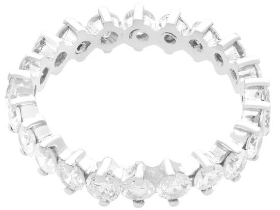 diamond Full Eternity Ring in White Gold 1980s
