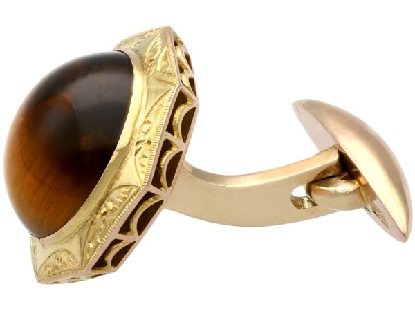 tigers eye cufflink