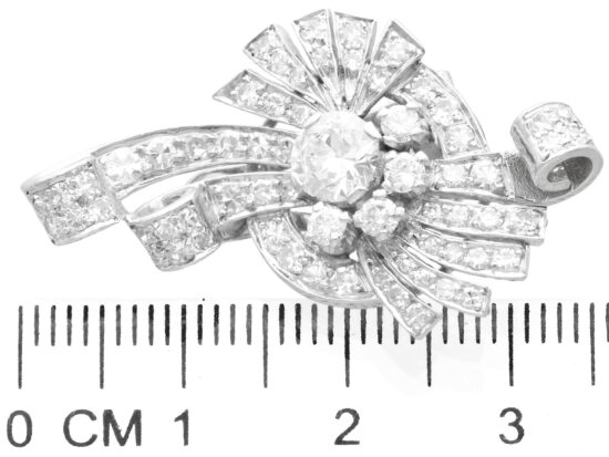 size of Art Deco diamond earring