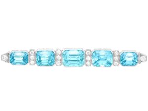 Zircon Bar Brooch Art Deco