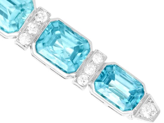 Zircon Bar Brooch Art Deco