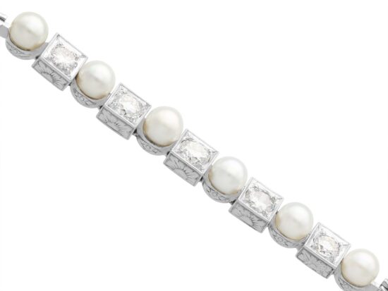 Pearl Diamond Cluster Bracelet