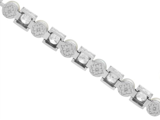 Pearl Diamond Bracelet Reverse View