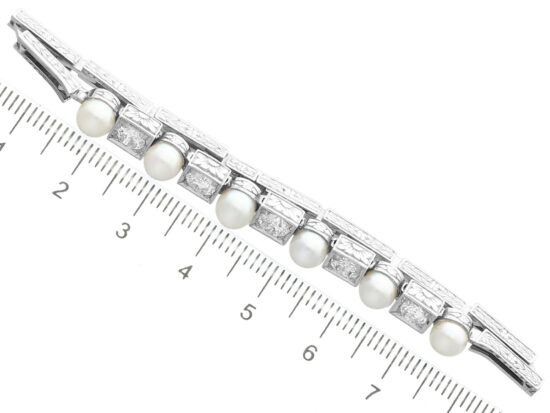 Pearl Diamond Bracelet Measurement View