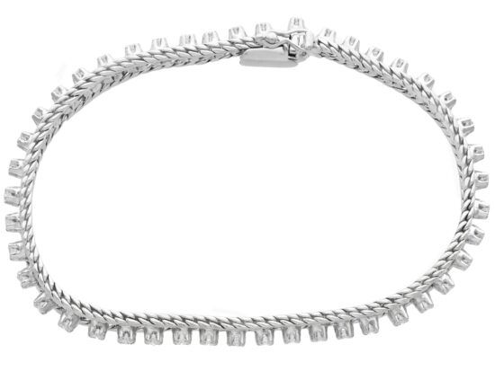 18ct White Gold Diamond Bracelet