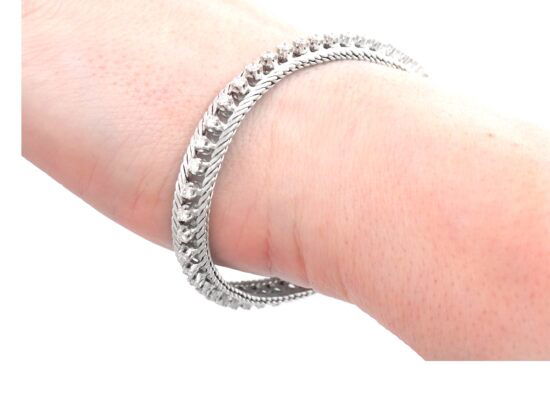 White Gold Bracelet Wearing Shot