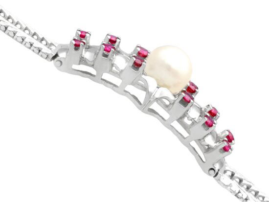 Pearl Ruby Bracelet Reverse View