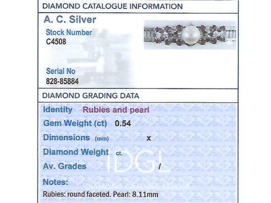 Ruby Bracelet Certification Card Included