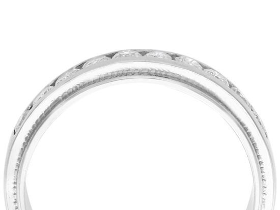 Vintage Unisex Eternity Ring in white gold