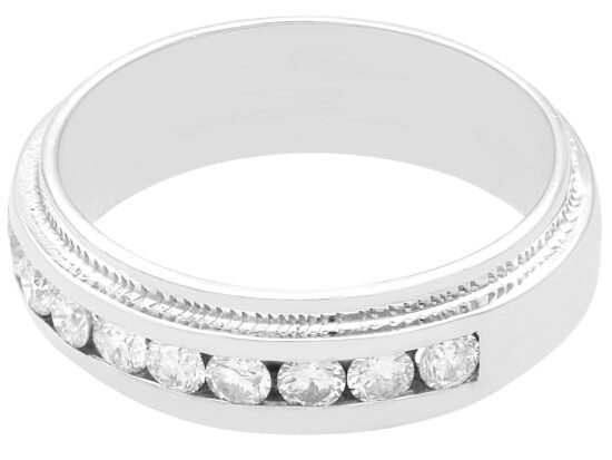 white gold Vintage Unisex Eternity Ring