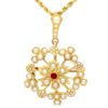 Antique pearl and Ruby Brooch Pendant